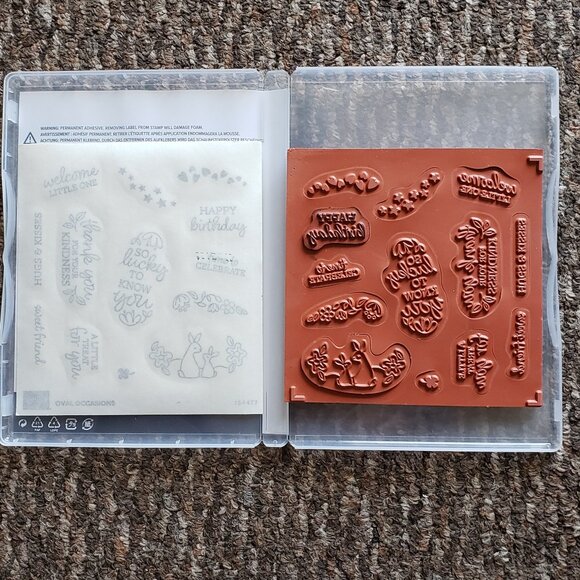 Stampin' Up! 'OVAL OCCASIONS' Cling Stamp Set (Used) - Picture 3 of 7